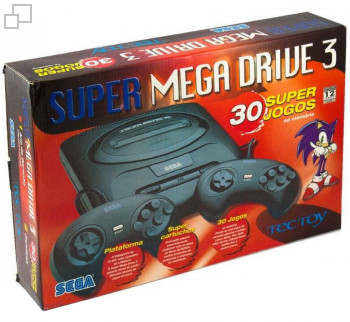 PAL-M TecToy Super Mega Drive 3 30 Super Jogos Box