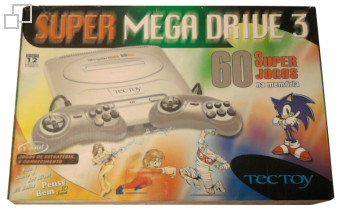 PAL-M TecToy Super Mega Drive 3 60 Super Jogos Box