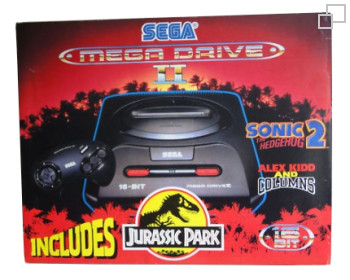 PAL/SECAM SEGA Mega Drive 2 Jurassic Park / Sonic 2 / Alex Kidd / Columns Box