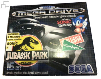 PAL/SECAM SEGA Mega Drive Jurassic Park / Sonic Box (Spain)