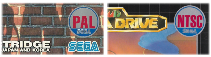 Asian Versions PAL / NTSC Sticker Asian PAL / NTSC Sticker
