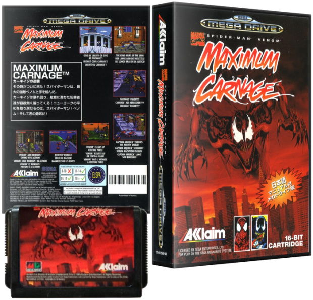 Spider-Man / Venom: Maximum Carnage NTSC-JP European PAL/SECAM Style Pack NTSC Japan European Style Cover