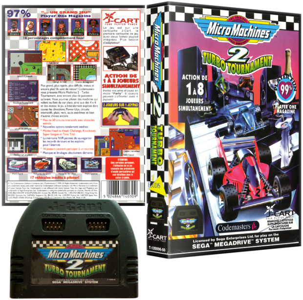 Micro Machines 2 French Codemasters J-Cart Pack PAL/SECAM Codemasters JCart Cover